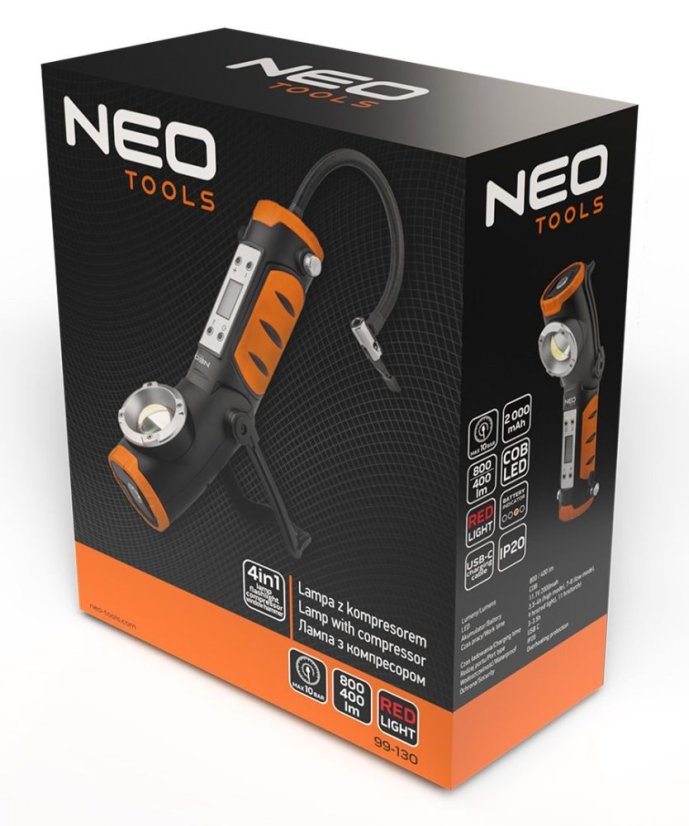 Kabellose Lampe 800 LM mit Kompressor 99-130 NEO TOOLS