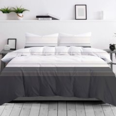 Baumwollbettwäsche aus hochwertiger Baumwolle - gestreift