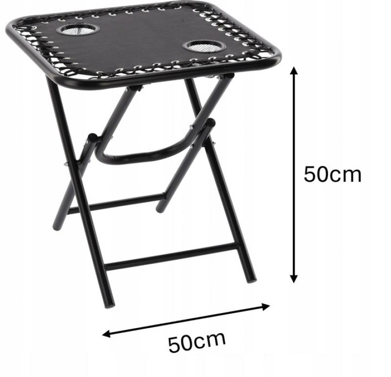 Turistický skladací stolík s držiakmi na nápoje