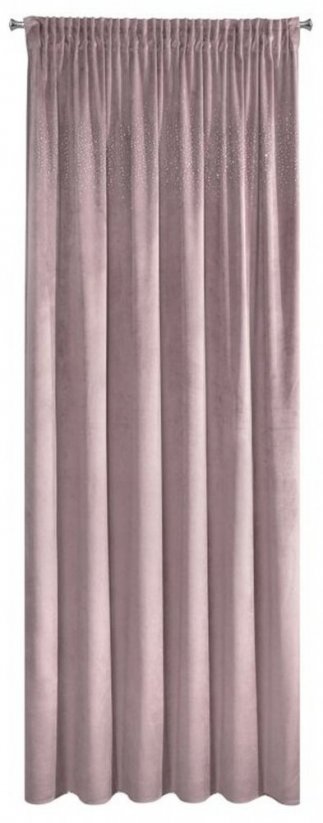 Rózsaszín dekoratív sötétítő függöny bársonyos anyagból