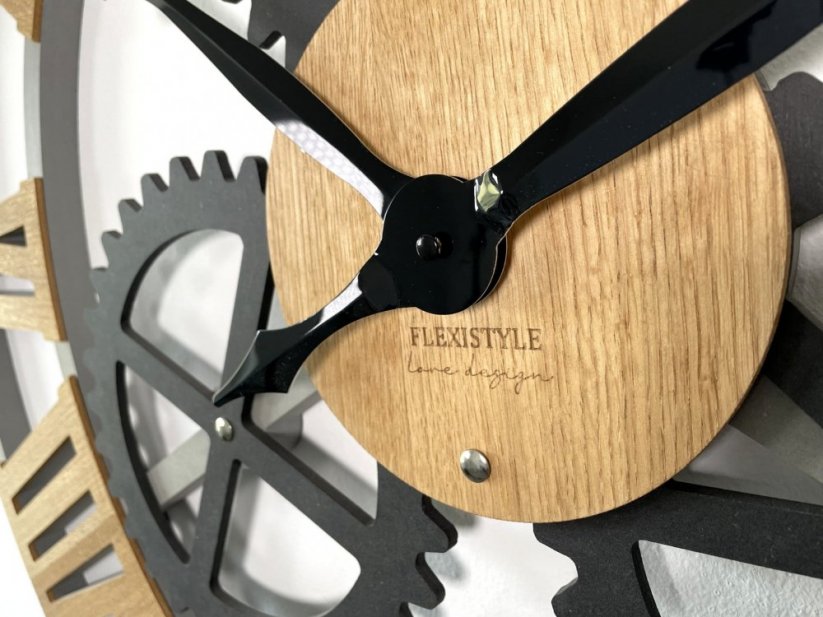 Уникален стенен часовник в индустриален стил 80 см