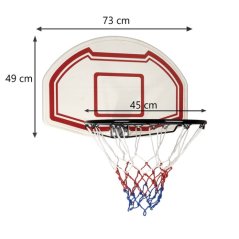 Hängender Basketballkorb mit Rückwand