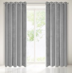 Draperie de catifea de calitate culoarea gri 140 x 250 cm