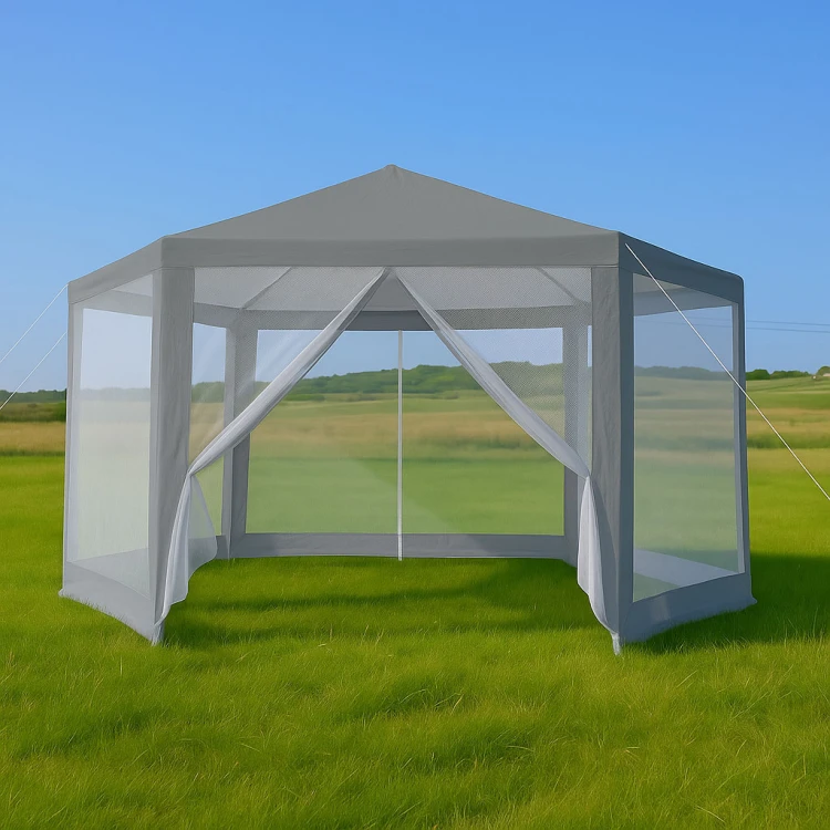 Gazebo da giardino con zanzariera 2 x 2 m