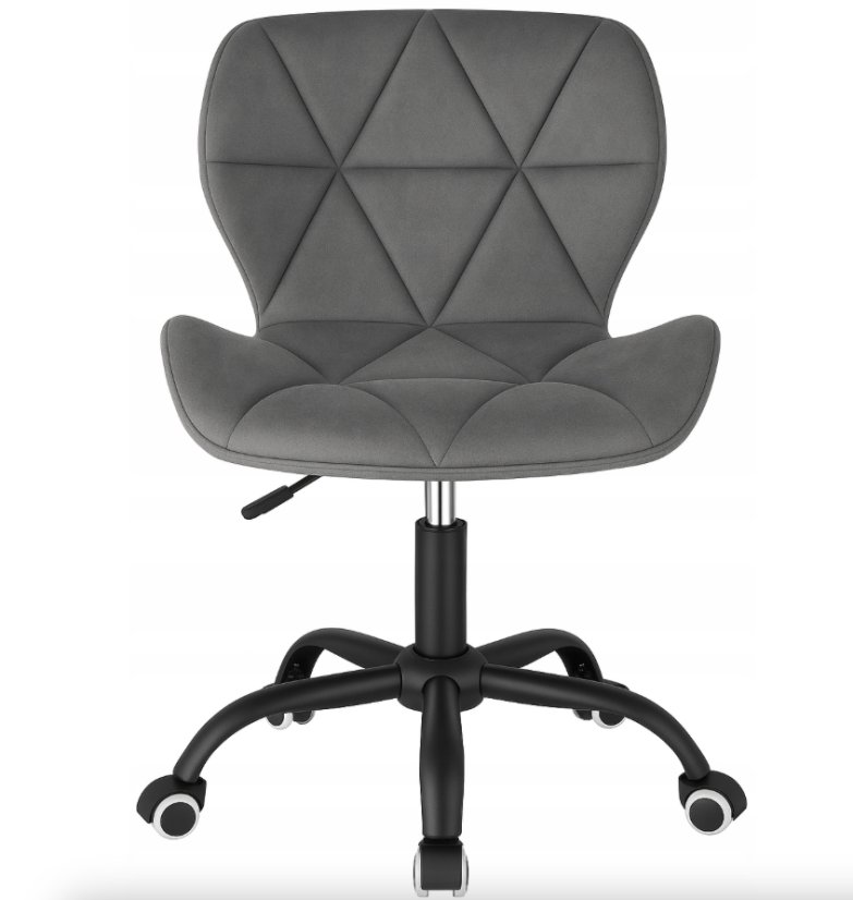 Scaun pivotant de birou ergonomic - catifea - Culoare: Violet