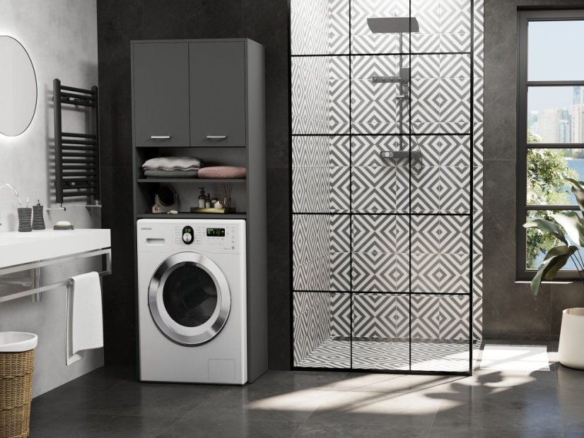 Mosógépszekrény tárolóhelyekkel