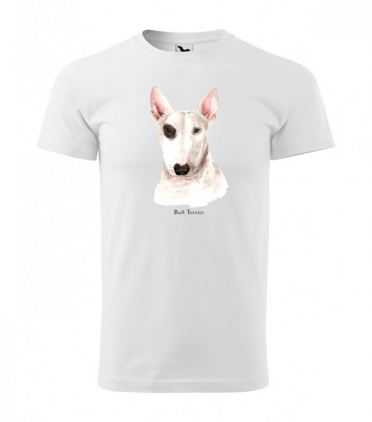 Štýlové pánske tričko s potlačou psa bullteriéra