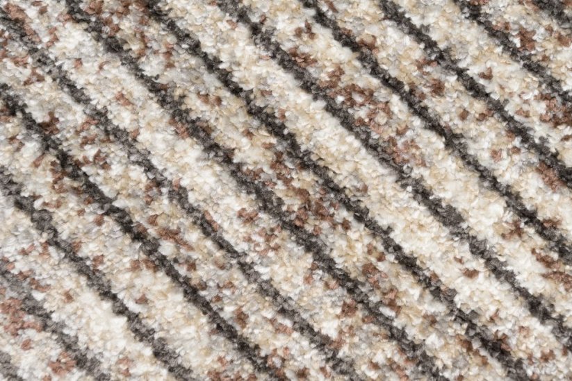 Moderní koberec v hnědých odstínech s tenkými proužky - Rozměr koberce: Šířka: 120 cm | Délka: 170 cm