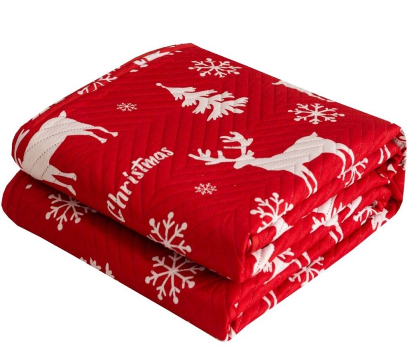 Vánoční deka se soby