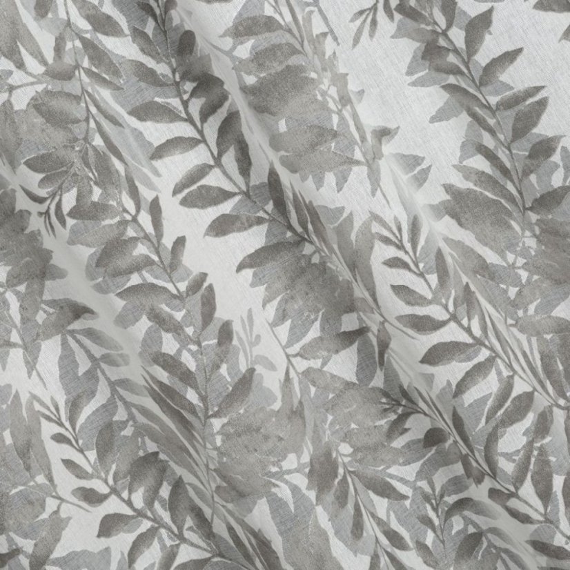 perdele elegante pe cercuri cu un model de frunze 140 x 250 cm