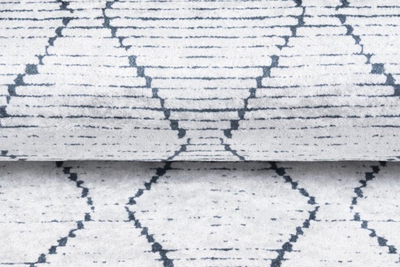 Világosszürke modern szőnyeg egyszerű mintával - Méret: Szélesség: 80 cm | Hossz: 150 cm