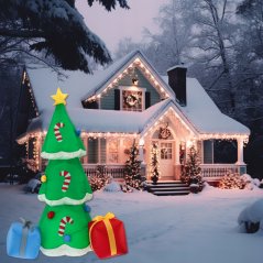 Aufblasbarer Weihnachtsbaum mit LED-Beleuchtung 180 cm