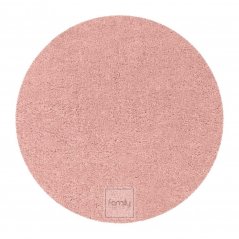 Prekrasan okrugli tepih puder ružičaste boje