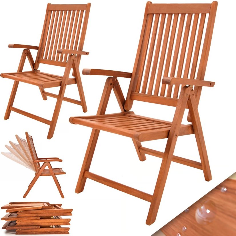 Sedie da giardino pieghevoli VANAMO - set da 2