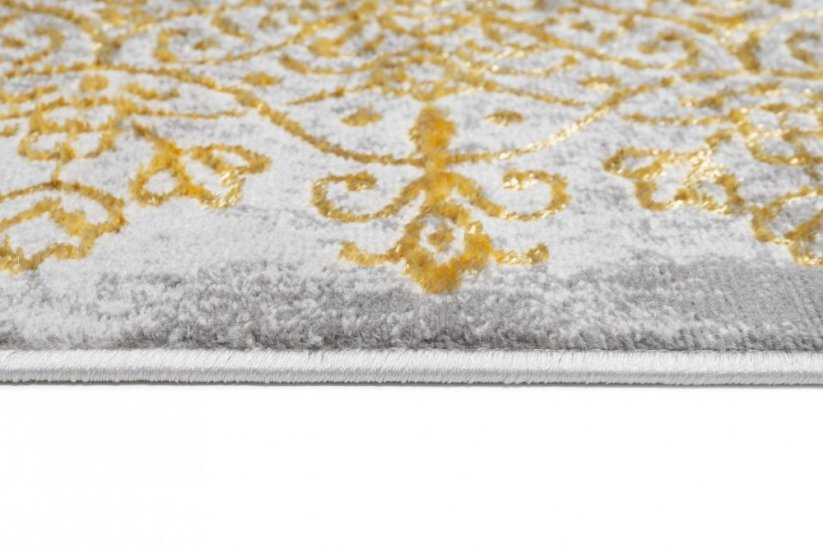 Moderní šedý koberec s orientálním vzorem