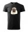 Muška majica s printom za ljubitelje pasa mops - Boja: Bijela, Veličina: XL