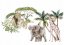 Autocolant de perete safari exotic - Mărimea: 80 x 160 cm