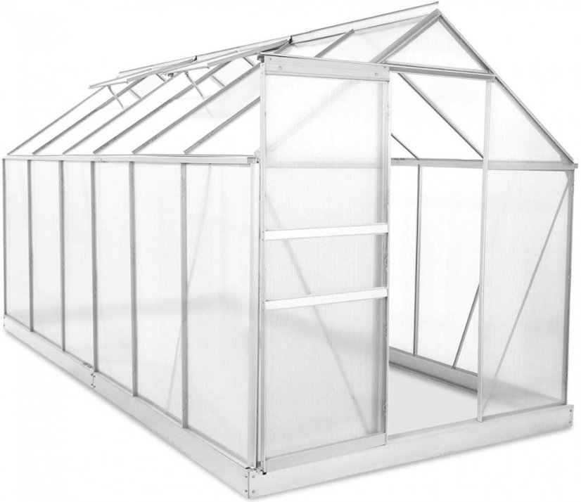 Polycarbonat-Gewächshaus 380 cm x 190 cm x195 cm - 7,22m2