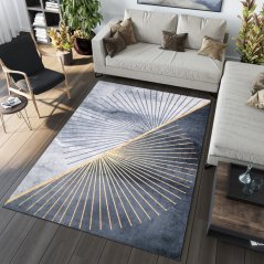 Grauer moderner Teppich mit einfachem Muster
