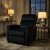 Elegante poltrona reclinabile in velluto nero