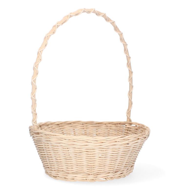 Biely ratanový kôš vo veľkosti XL Biely ratanový kôš vo veľkosti XL