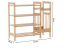 Bambusový regál so 4 policami 73,5 x 28 x 66 cm