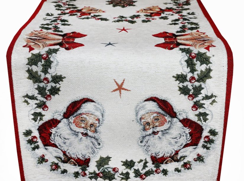 Vianočný gobelínový obrus - behúň Santa 40x180 cm
