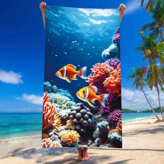 Prosop de plajă Coral reef 100x180 cm