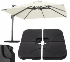 Supporto per ombrellone in quattro pezzi 50 x 50 x 7,5 cm