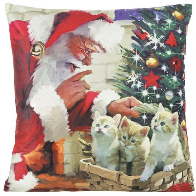 Dekoračná obliečka na vankúš s motívom Vianoc 40x40 cm