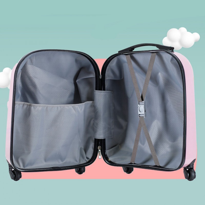 Gyermek utazótáska kerekeken, teleszkópos fogantyúval - CUTE BEAR