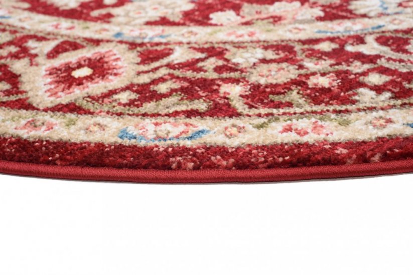 Okrugli vintage tepih u crvenoj boji