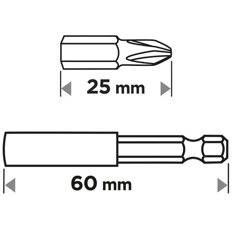 GRAPHITE 16 darabos bitkészlet 1/4"-es HEX mágneses tartóval