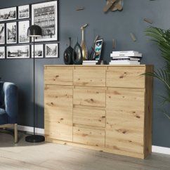 Designová komoda S-62D s čistými liniemi - různé barevné provedení