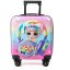 Troller 3D copii LOL Rainbow 45 cm pe roți cu cifru