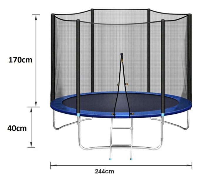 Kvaliteten vrtni trampolin 244 cm