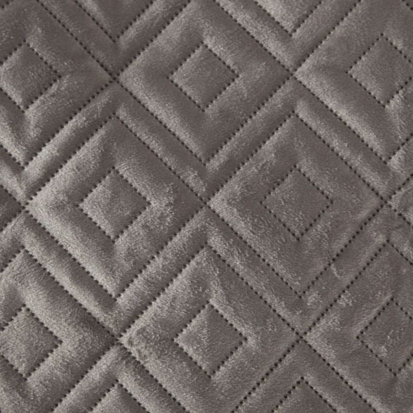 Copriletto trapuntato beige con motivo geometrico - Misure: Larghezza: 220 cm | Lunghezza: 240 cm