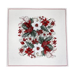 Vánoční gobelínový běhoun na stůl Vánoční růže