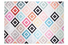 Trendiger Teppich mit buntem geometrischem Muster