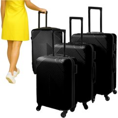 Set de 3 valize de călătorie TRIZAND - negre