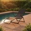 Șezlong de grădină pliabil ergonomic Loft S-Curve Texteline