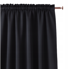 Draperie pentru dormitor culoarea neagră 140 x 250 cm