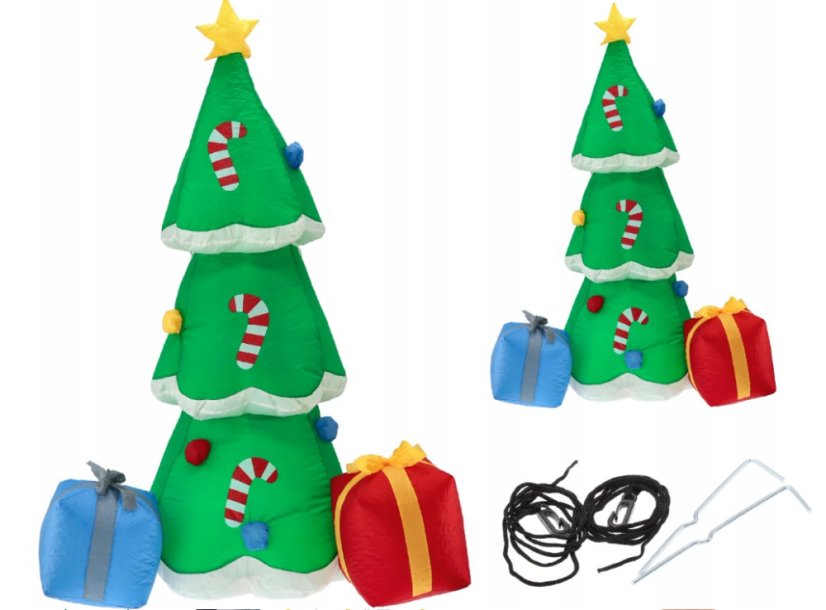 Brad de Crăciun gonflabil cu iluminare LED 180 cm