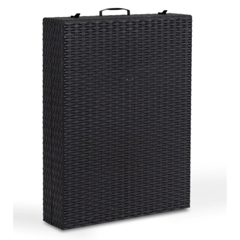 Garten-Rattan-Liege LUIZJANA - klappbar, mit Matratze