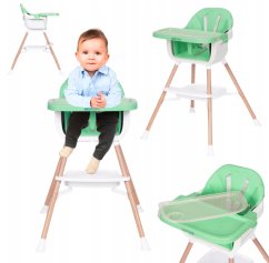 Detská jedálenská stolička 2v1 s nastaviteľným pultíkom