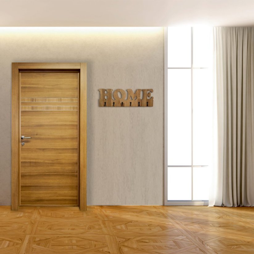 Dubový nástenný vešiak z masívu HOME – 50 x 16,5 cm