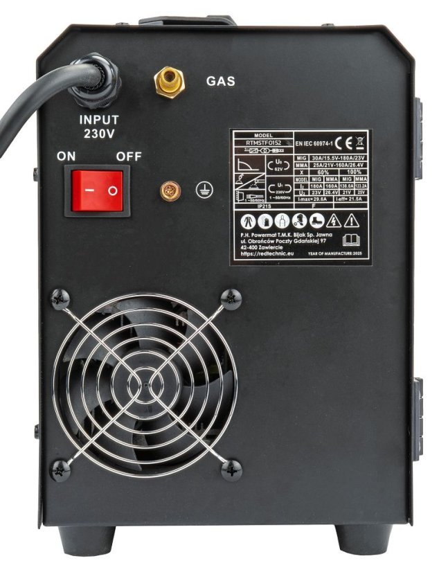 Saldatrice a inverter RTMSTF0152 - MIG-MAG 180A FLUX/MMA/LIFT-TIG