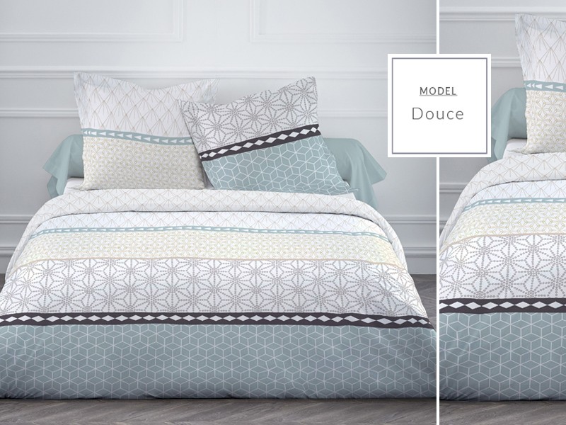 Luxusné posteľné obliečky modro bielej farby