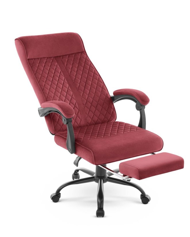 Ergonomická kancelářská židle HC-1030 s pružinovým sedákem a nosností 120 kg – vínová
