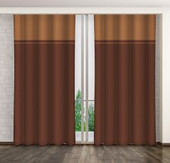 Dekoratív barna függönyök a nappaliba